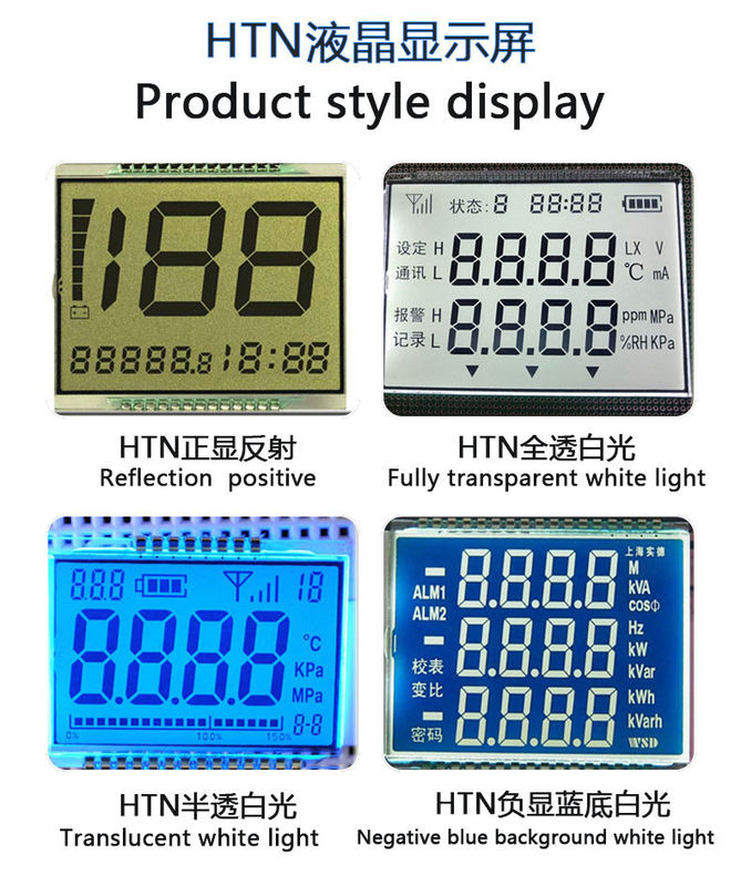 ISO9001 HTN LCD Display With 12VDC Power Supply Wide Viewing Angle
